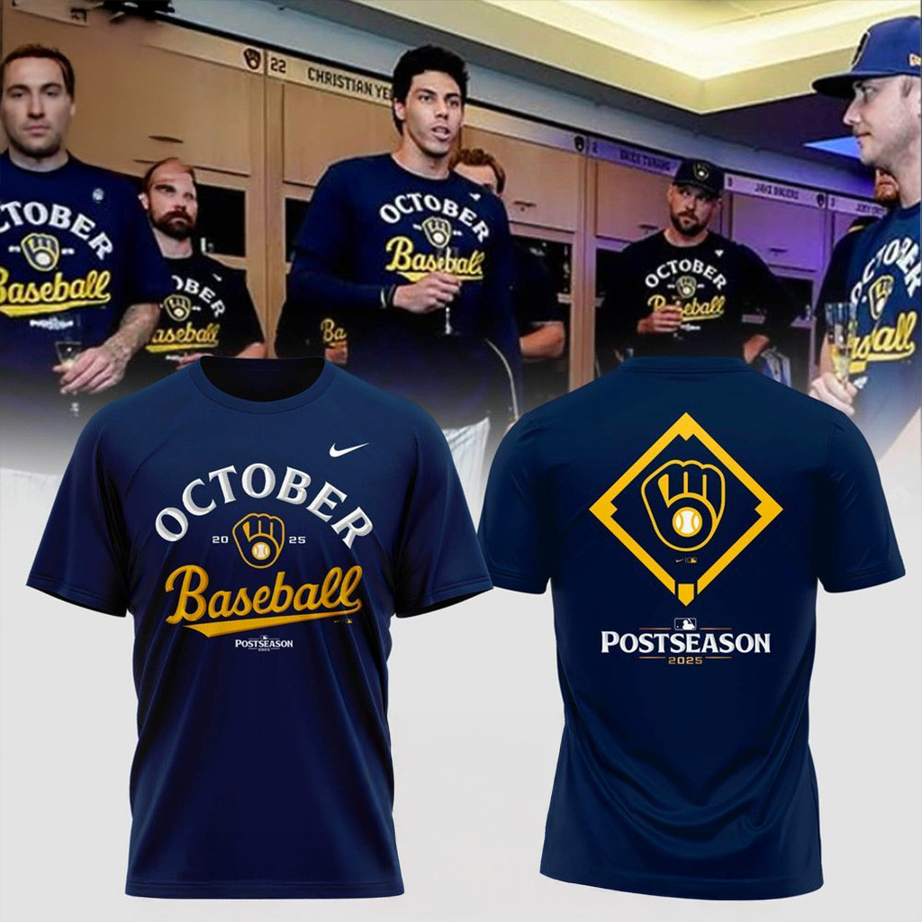 Milwaukee Brewers 2025 October Ready Postseason T-Shirt Milwaukee Brewers Merch Fan Gifts-1 Milwaukee Brewers 2025 October Ready Postseason T-Shirt Milwaukee Brewers Merch Fan Gifts-1