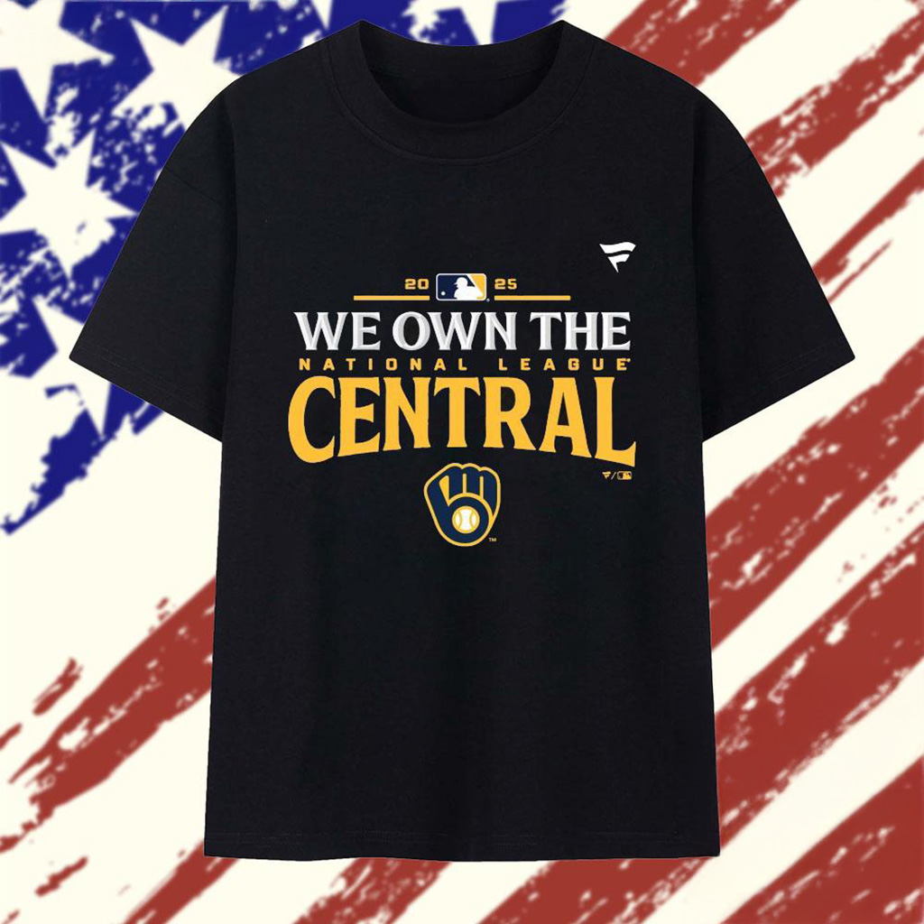 Milwaukee Brewers 2025 We Own The National League Central Champions T-Shirt Brewers Merch-1 Milwaukee Brewers 2025 We Own The National League Central Champions T-Shirt Brewers Merch-1