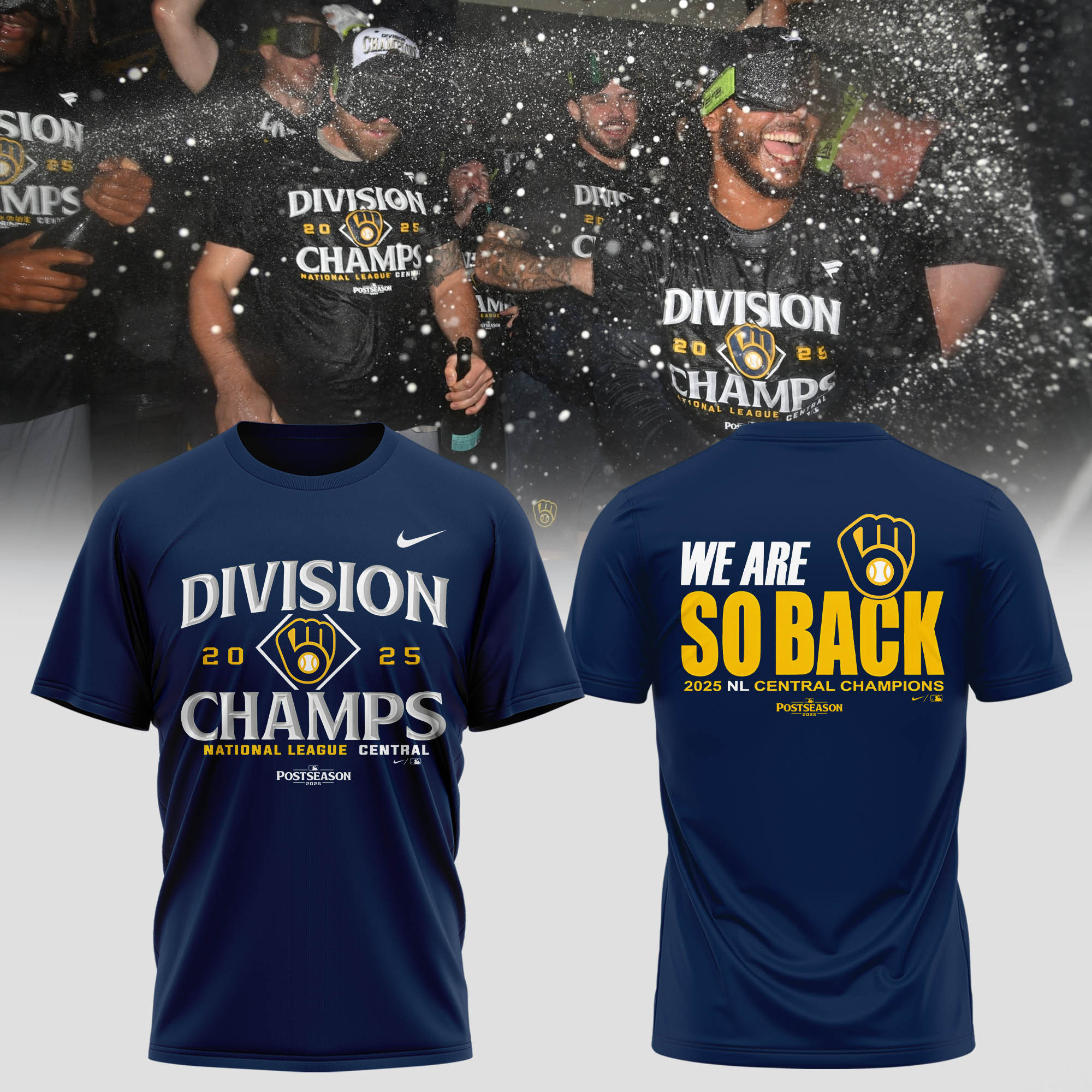 Milwaukee Brewers Division 2025 Champs T-Shirt We Are So Back Cool Baseball Gift Ideas-1 Milwaukee Brewers Division 2025 Champs T-Shirt We Are So Back Cool Baseball Gift Ideas-1