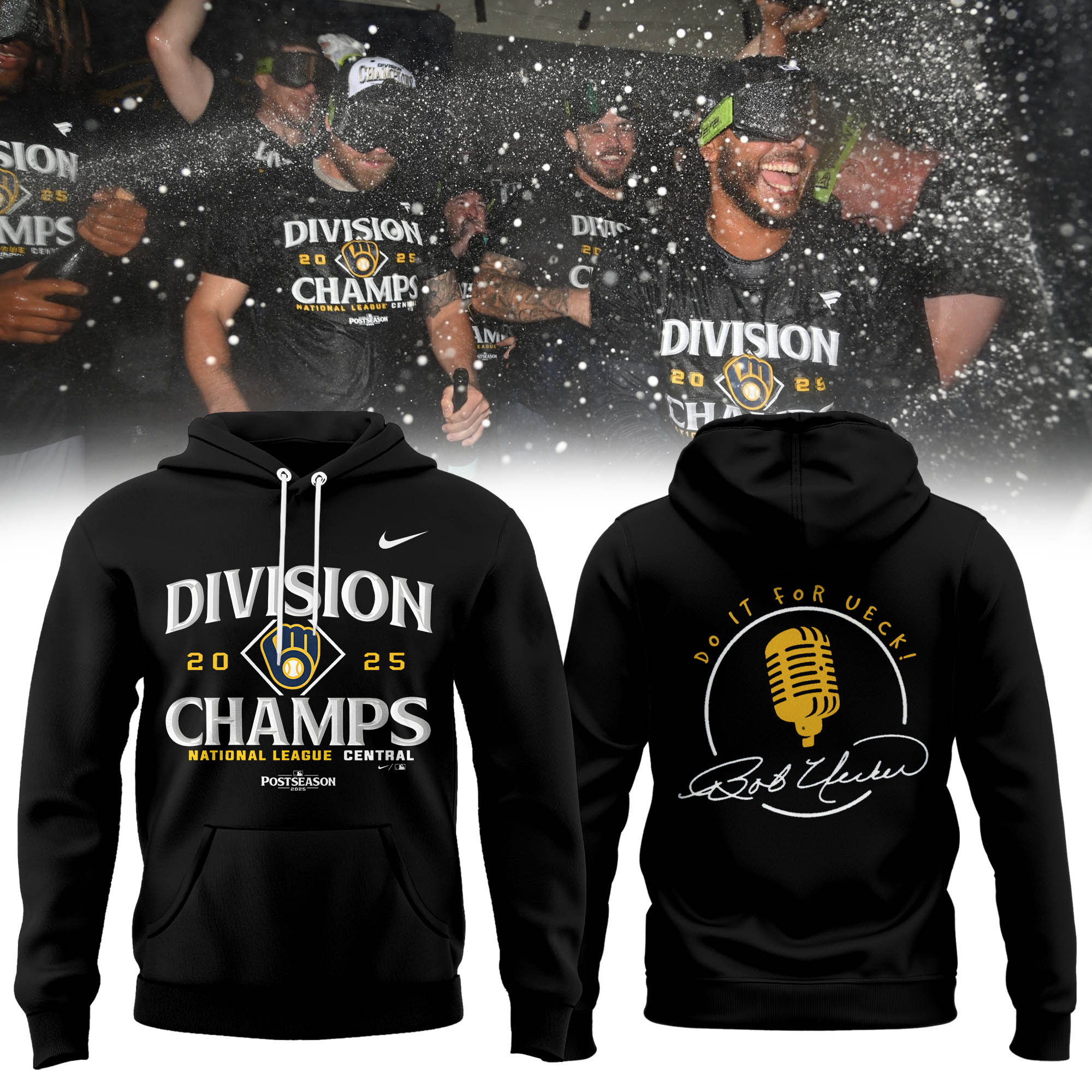 Milwaukee Brewers Division Champs Hoodie Do It For Ueck Cool Baseball Idea Gifts-1