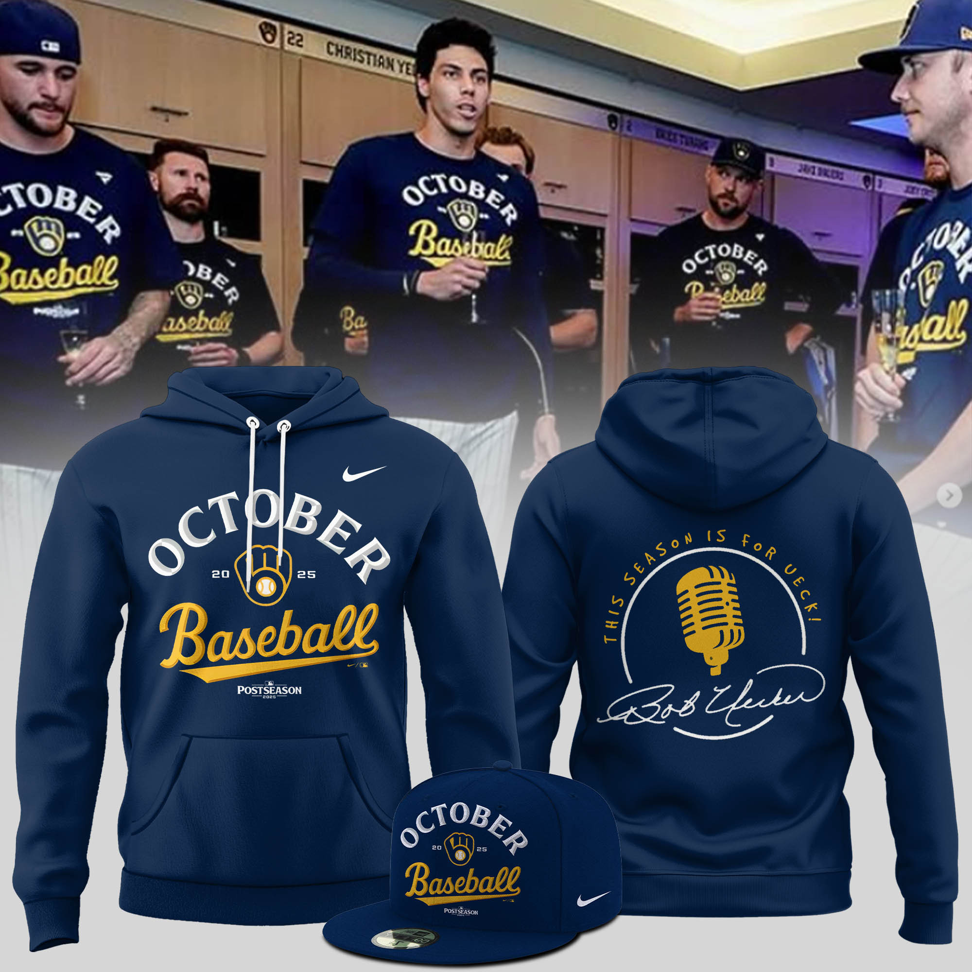 Milwaukee Brewers October Baseball Hoodie Do It For Ueck Best Baseball Idea Gifts-1