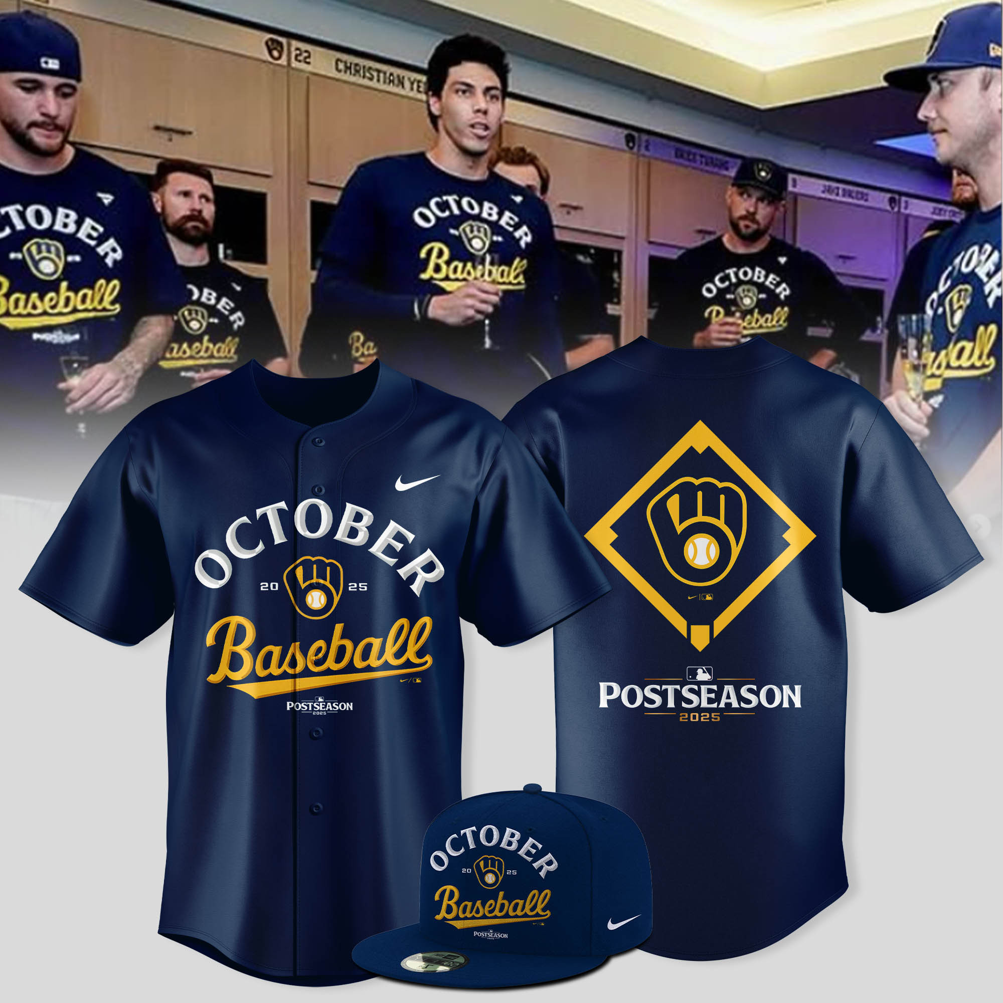 Milwaukee Brewers Postseason 2025 Jersey October 2025 Baseball Cool Baseball Gift Ideas-1 Milwaukee Brewers Postseason 2025 Jersey October 2025 Baseball Cool Baseball Gift Ideas-1