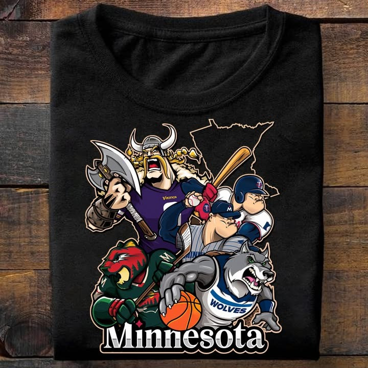 Minnesota City Sport Teams Mascots Shirt Gifts For Minnesota Sport Teams Fans For Him Her-1