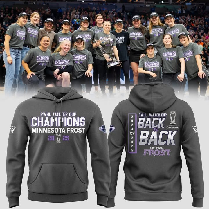 Minnesota Frost 2025 PWHL Walter Cup Champions Hoodie Fan Merch Apparel Gift Ideas-1