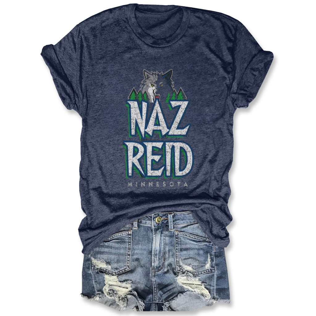Minnesota Timberwolves Naz Reid Womens T-Shirt Basketball Timberwolves Fan Merch-1 Minnesota Timberwolves Naz Reid Womens T-Shirt Basketball Timberwolves Fan Merch-1