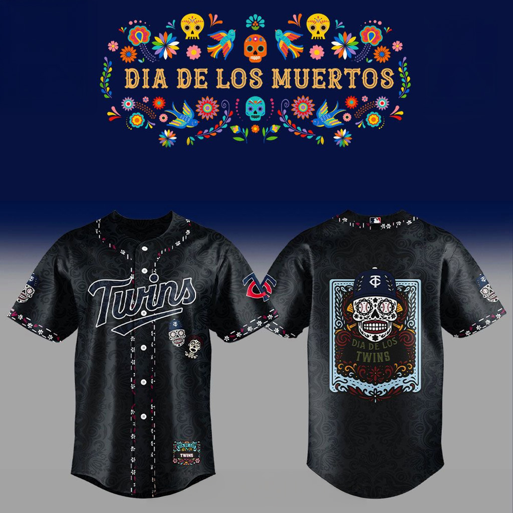 Minnesota Twins Dia De Los Muertos Jersey Minnesota Twins Merch Halloween Gifts-1 Minnesota Twins Dia De Los Muertos Jersey Minnesota Twins Merch Halloween Gifts-1