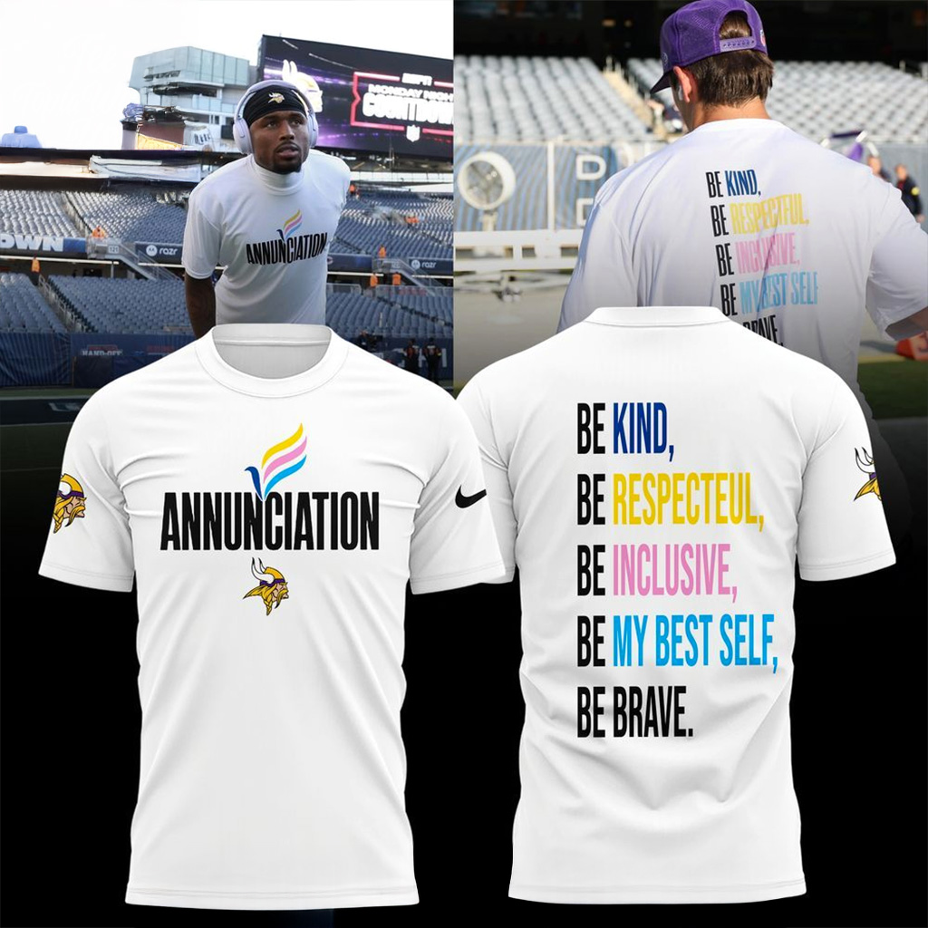 Minnesota Vikings Annunciation T-Shirt Minnesota Vikings Merch Football Gifts For Men-1
