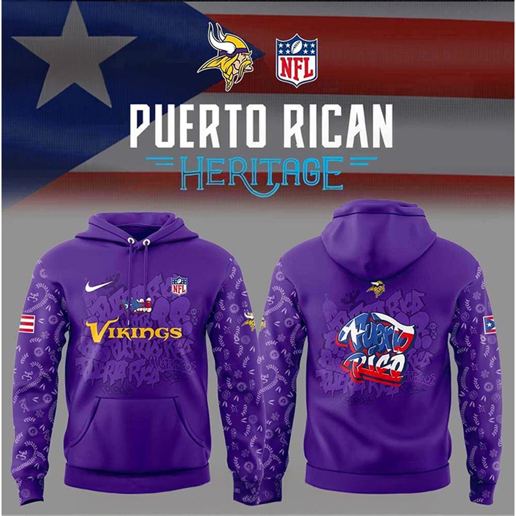 Minnesota Vikings Puerto Rican Heritage Hoodie Minnesota Vikings Merch Gift Ideas For Men-1 Minnesota Vikings Puerto Rican Heritage Hoodie Minnesota Vikings Merch Gift Ideas For Men-1