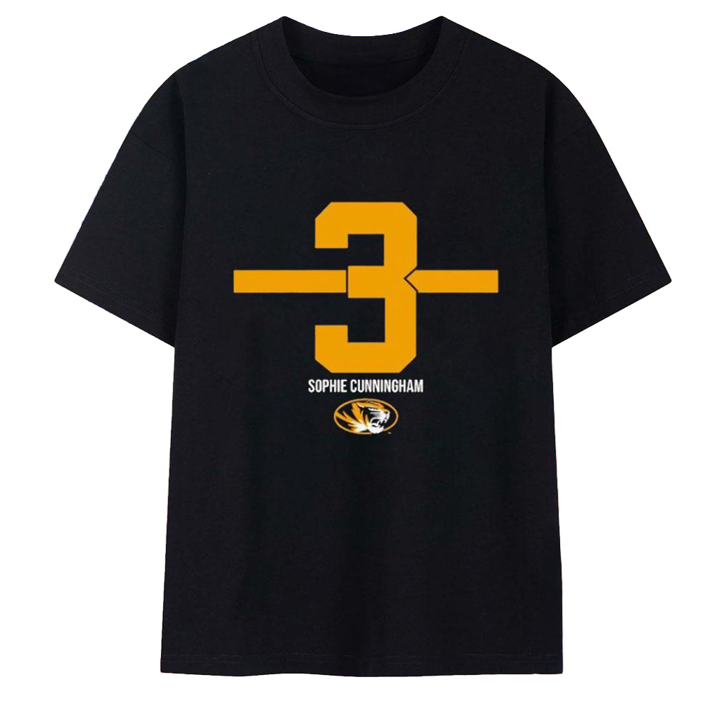 Missouri Tigers Basketball Sophie Cunningham 3 Stripe T-Shirt Fan Merch Gift Ideas For Men-1 Missouri Tigers Basketball Sophie Cunningham 3 Stripe T-Shirt Fan Merch Gift Ideas For Men-1
