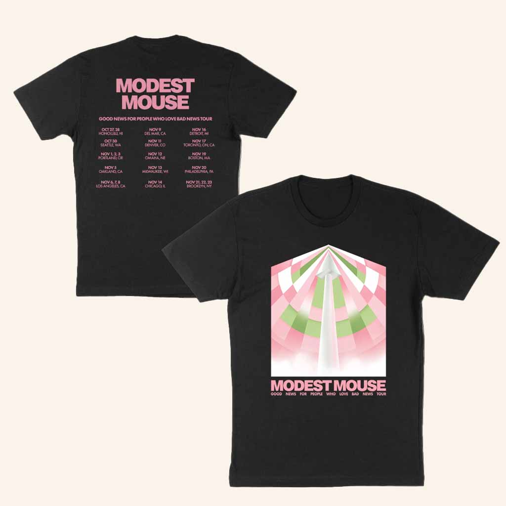 Modest Mouse Merch Good News For People Who Love Bad News Tour T-Shirt Christmas Gift Ideas-1