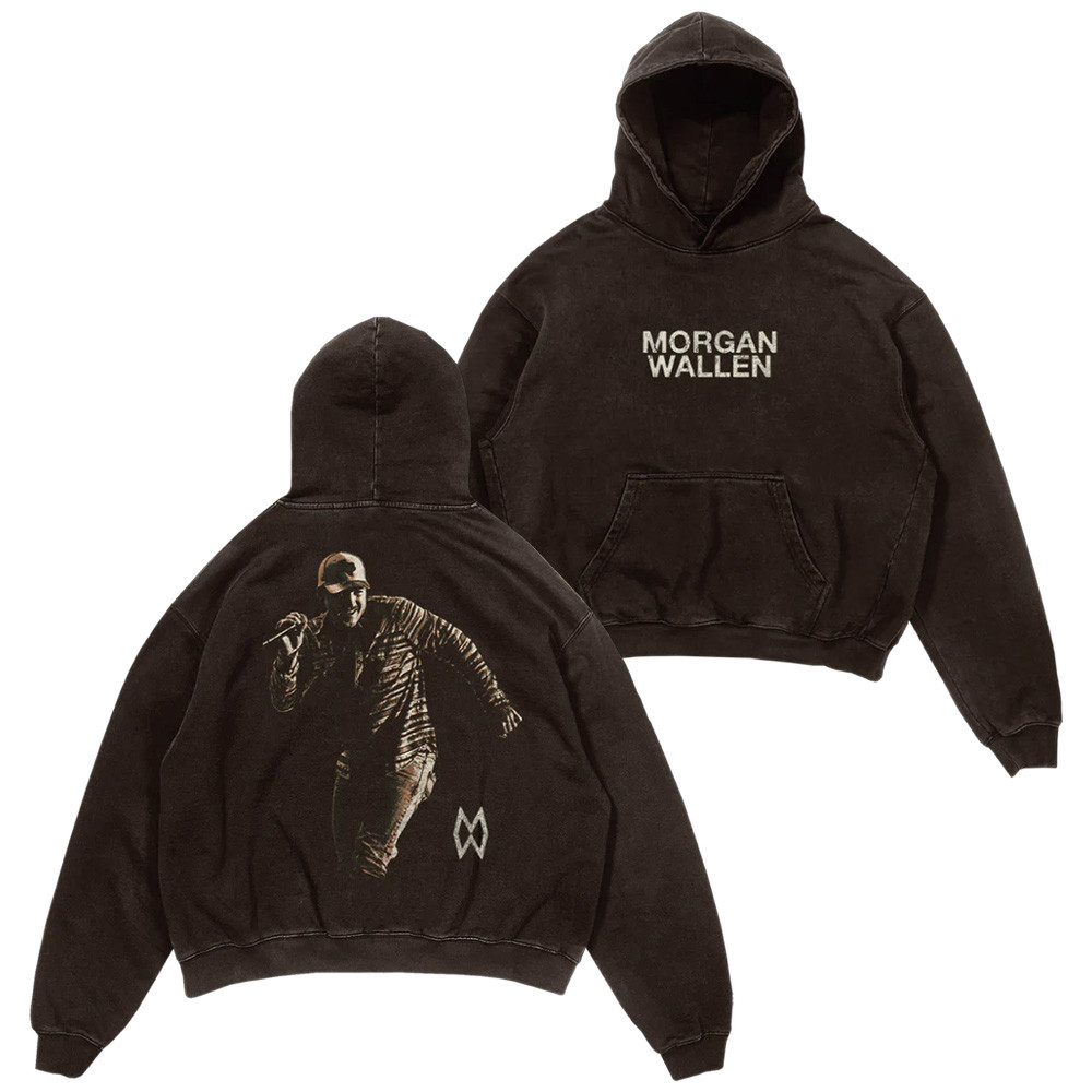 Morgan Wallen Tour 2025 Merch Live Photo Brown Hoodie Gifts For Country Music Fans-1 Morgan Wallen Tour 2025 Merch Live Photo Brown Hoodie Gifts For Country Music Fans-1