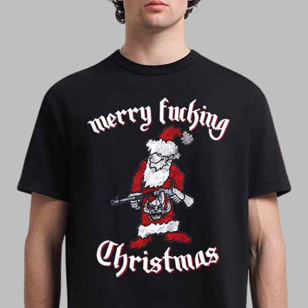Motorhead Merry Fcking Christmas Holiday 2024 T-Shirt Motorhead Merch Christmas Gifts For Him-1