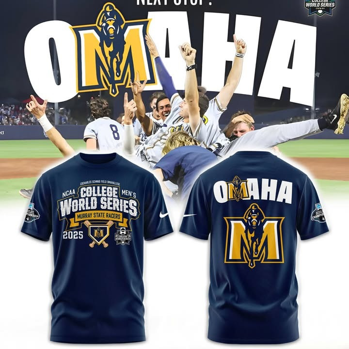 Murray State Baseball Omaha Shirt Men's College World Series 2025 Fan Gear Merch Clothing-1 Murray State Baseball Omaha Shirt Men's College World Series 2025 Fan Gear Merch Clothing-1