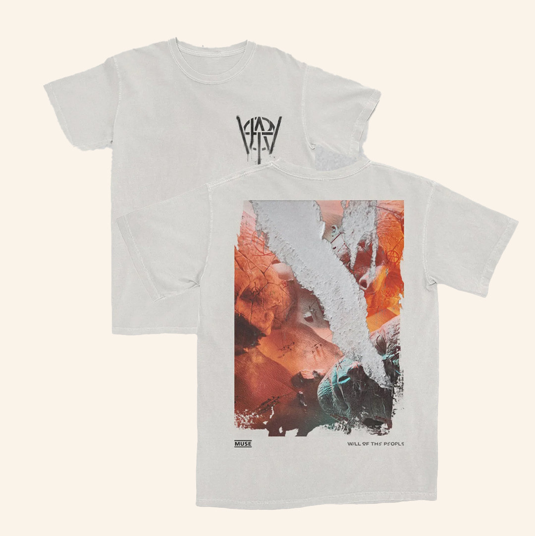 Muse Merch Will Of The People Cover Collage White Shirt Christmas Present For Rock Lovers-1