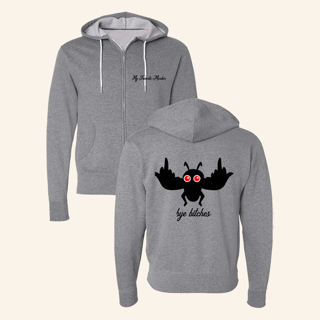 My Favorite Murder Merch Mothman Zip Hoodie Birthday Presents For Friends-1