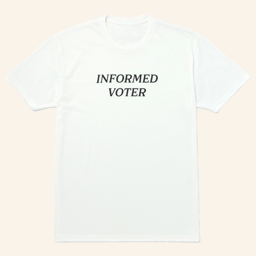 NPR Merch Informed Voter White T-Shirt Good Christmas Gifts For Friend-1