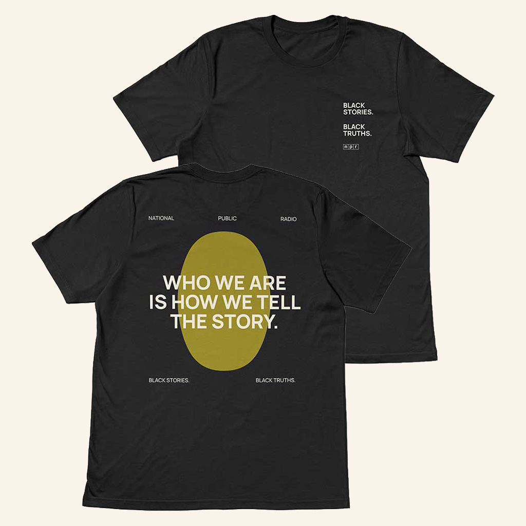 NPR Merch Who We Are Is How We Tell The Story T-Shirt Brother Christmas Gifts-1