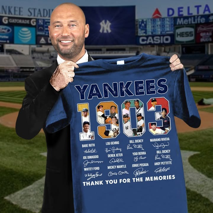 NY New York Yankees 1903 Thank You For The Memories T-Shirt Legends Signature Fan Gifts-1