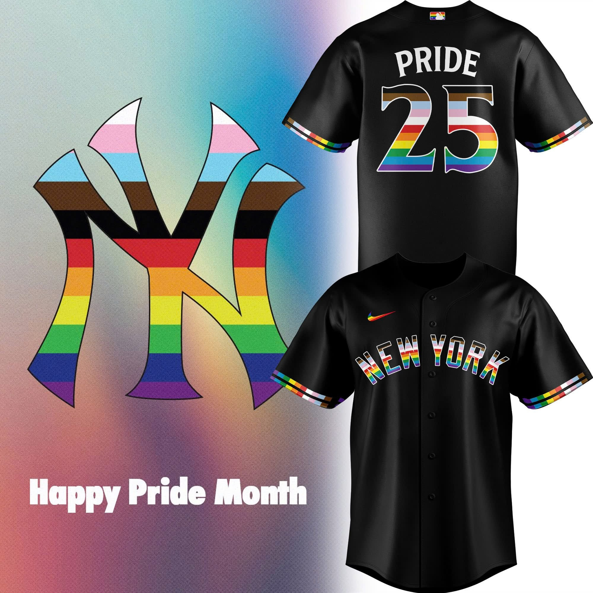 NY New York Yankees Happy Pride Month 2025 Jersey MLB Merch Support LGBT Pride Merch-1 NY New York Yankees Happy Pride Month 2025 Jersey MLB Merch Support LGBT Pride Merch-1