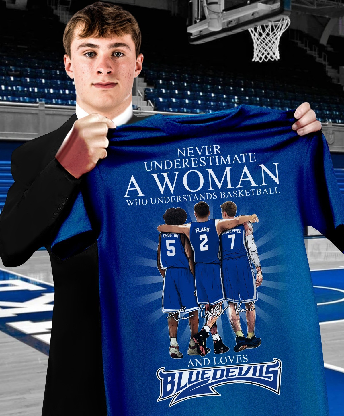 Never Underestimate A Woman Who Loves Duke Blue Devils Shirt Fan Merch Duke Gifts For Her-1 Never Underestimate A Woman Who Loves Duke Blue Devils Shirt Fan Merch Duke Gifts For Her-1