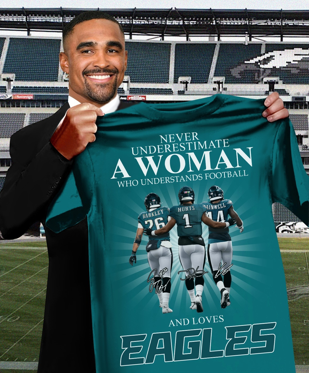 Never Underestimate A Woman Who Loves Eagles Shirt Philadelphia Eagles Gifts For Her-1 Never Underestimate A Woman Who Loves Eagles Shirt Philadelphia Eagles Gifts For Her-1