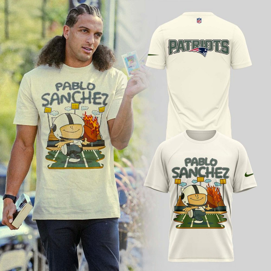 New England Patriots X Pablo Sanchez T-Shirt Patriots Merch Football Gifts For Friend-1 New England Patriots X Pablo Sanchez T-Shirt Patriots Merch Football Gifts For Friend-1