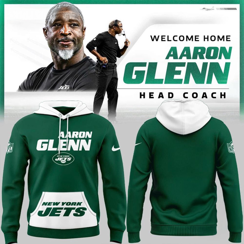 New York Jets Coach Aaron Glenn Hoodie Jets Merch Football Themed Gifts-1 New York Jets Coach Aaron Glenn Hoodie Jets Merch Football Themed Gifts-1