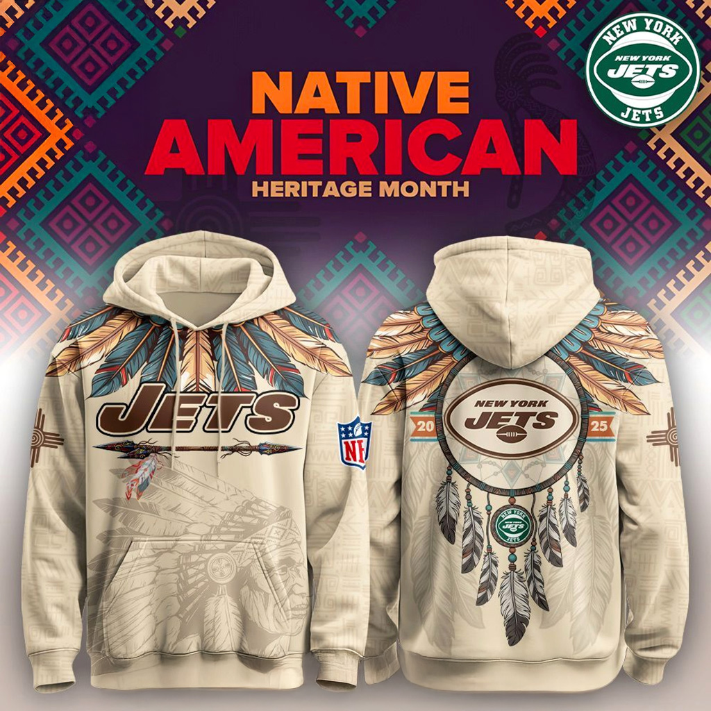New York Jets Native American Heritage Month Hoodie Jets Merch Football Fan Gift Ideas-1
