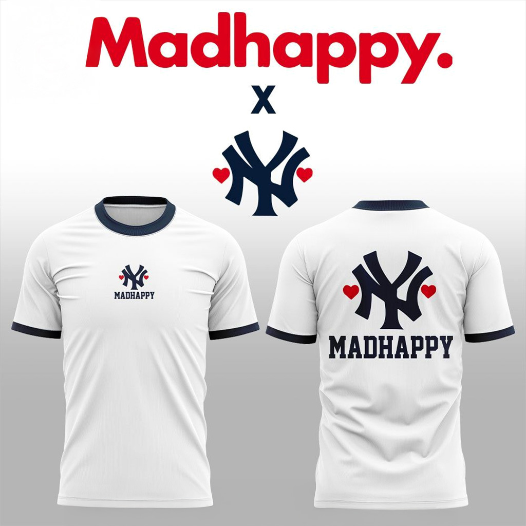 New York Yankees Madhappy T-Shirt Yankees Merch Baseball Enthusiast Gifts-1 New York Yankees Madhappy T-Shirt Yankees Merch Baseball Enthusiast Gifts-1