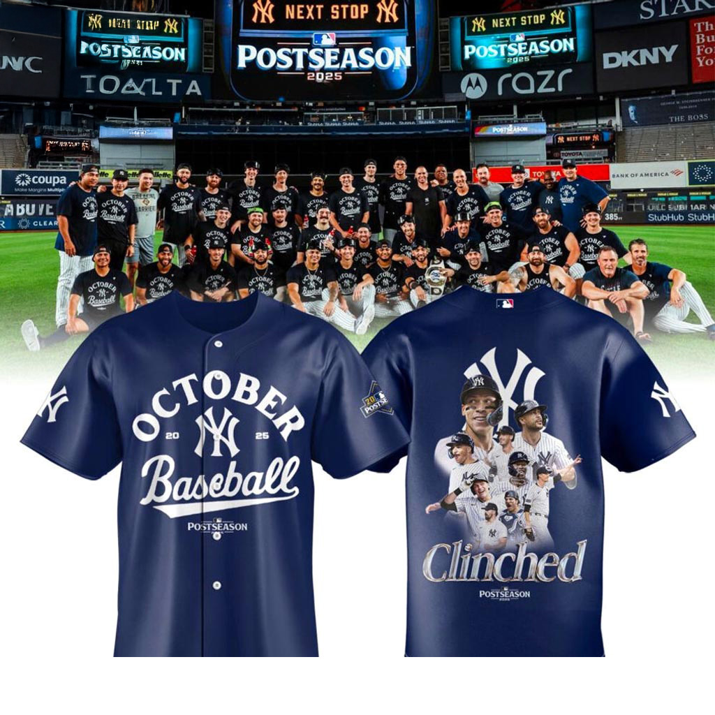 New York Yankees October 2025 Postseason Jersey Yankees Merch Gift Ideas For Him-1 New York Yankees October 2025 Postseason Jersey Yankees Merch Gift Ideas For Him-1