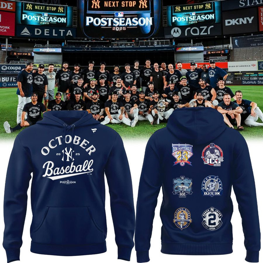 New York Yankees Postseason 2025 Hoodie October 20 25 Baseball Rankings Ny Teams Apparel-1