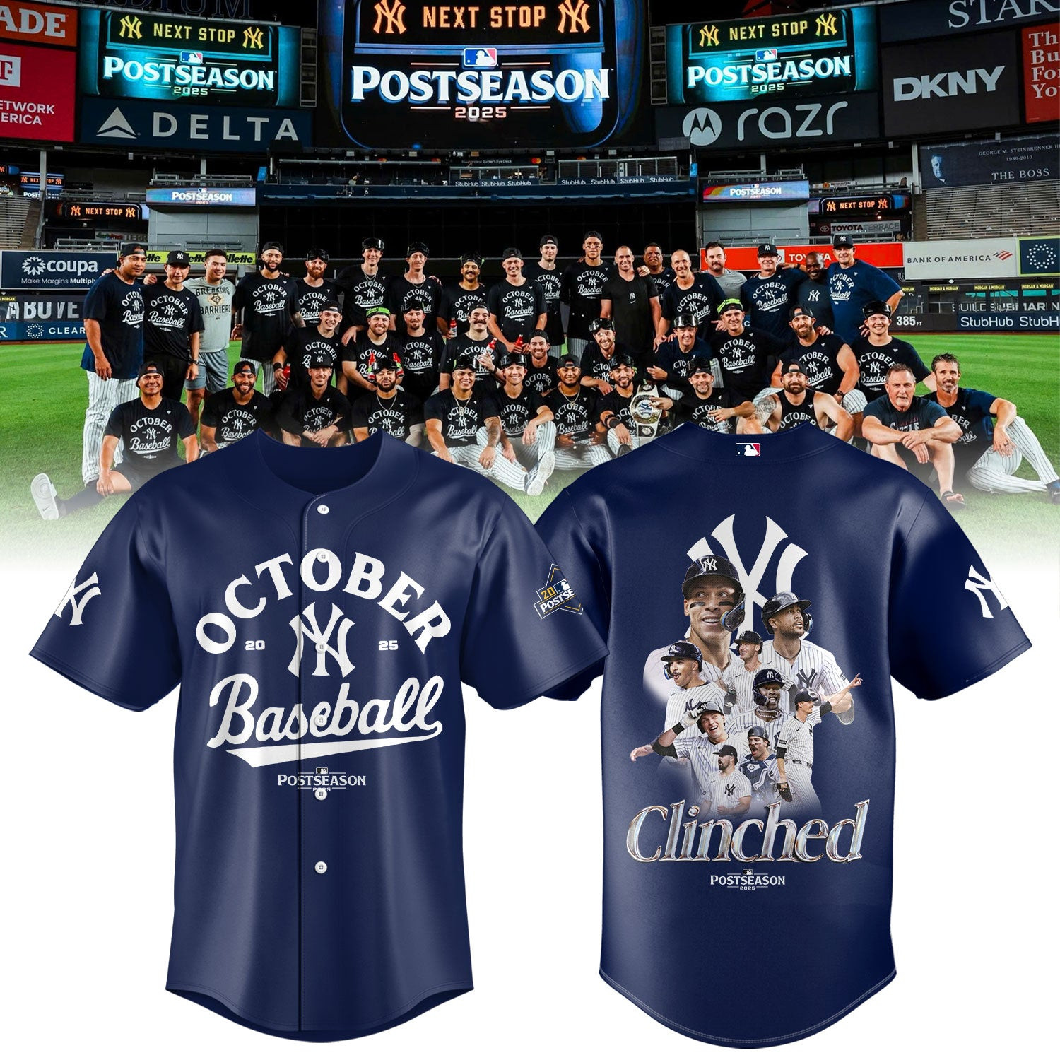 New York Yankees Postseason 2025 Jersey October 2025 Baseball Cool Yankees Fans Clothing-1 New York Yankees Postseason 2025 Jersey October 2025 Baseball Cool Yankees Fans Clothing-1