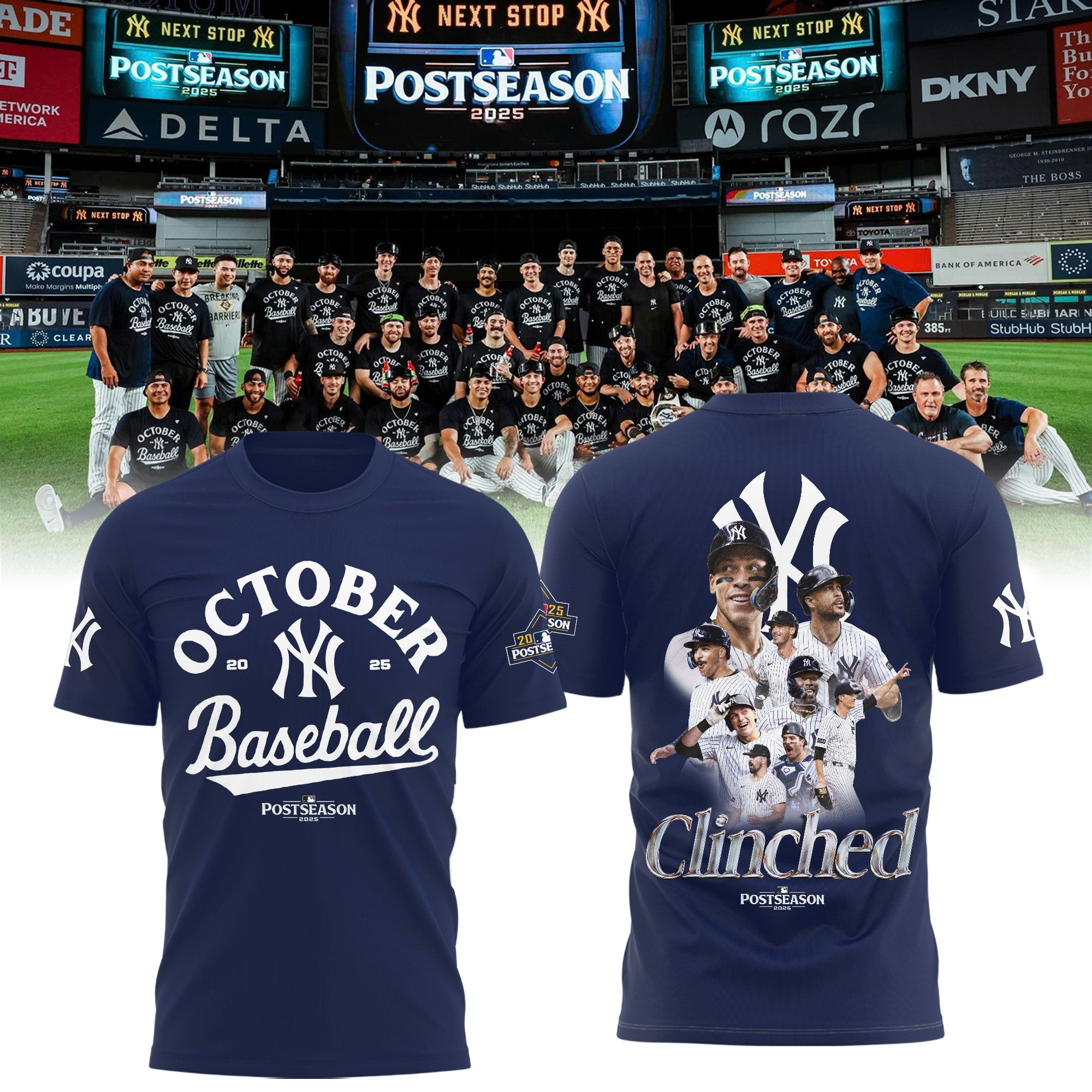 New York Yankees Postseason 2025 T-shirt October 20 25 Baseball Proud Ny Yankees Merch-1