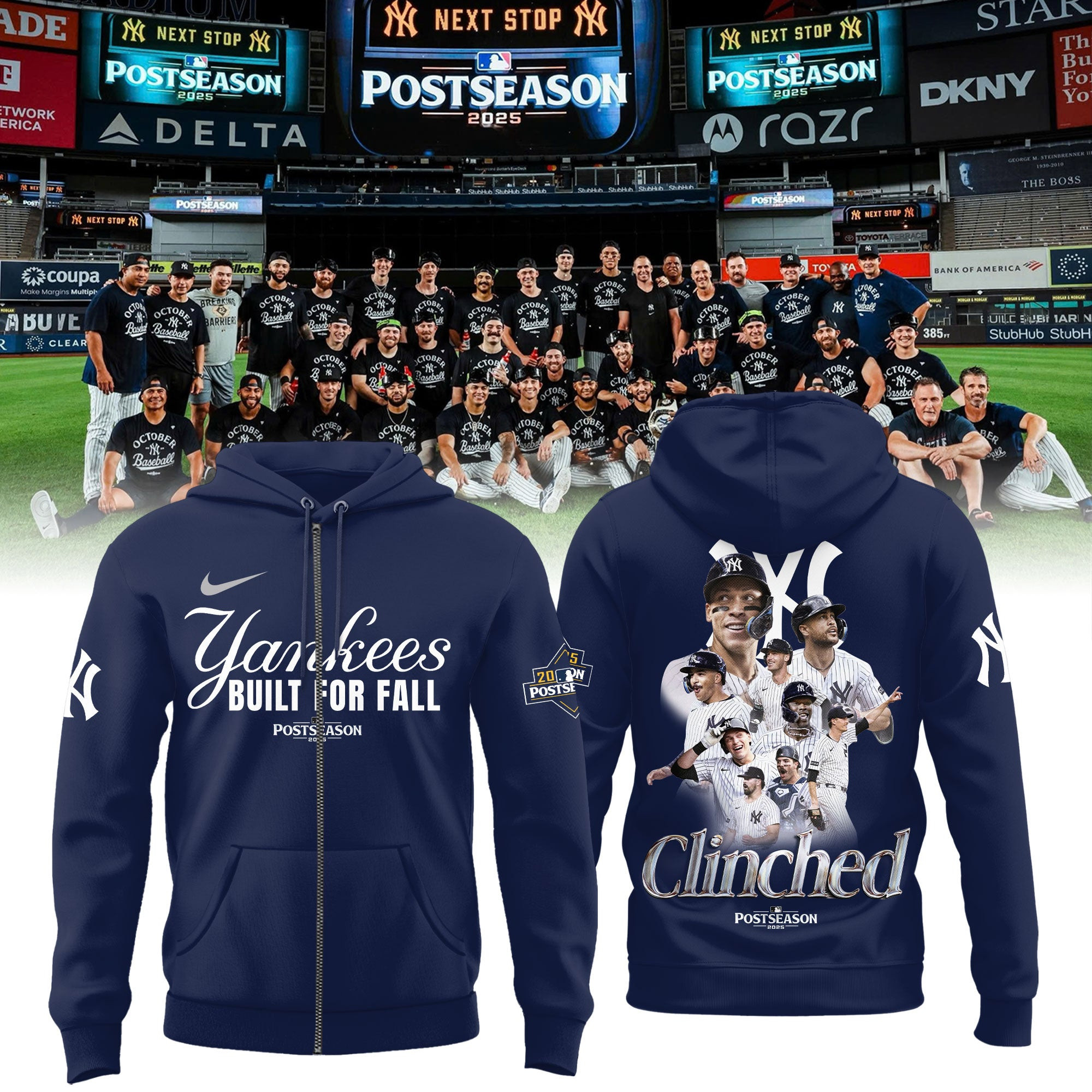 New York Yankees Postseason 2025 Zip Hoodie October 2025 Baseball Best Yankees Fans Clothing-1 New York Yankees Postseason 2025 Zip Hoodie October 2025 Baseball Best Yankees Fans Clothing-1