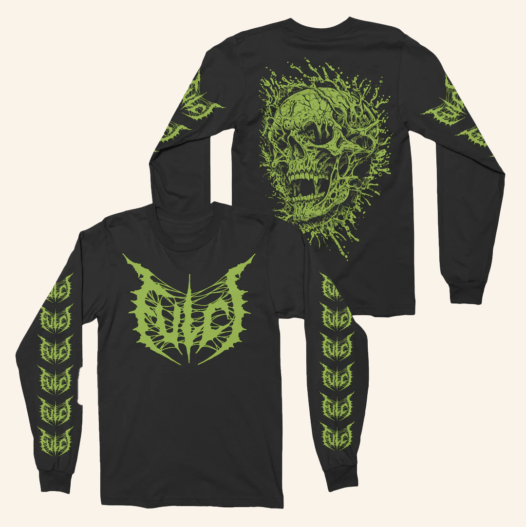 Night Shift Merch Store Fulci Skull Splatter Long Sleeve-1 Night Shift Merch Store Fulci Skull Splatter Long Sleeve-1