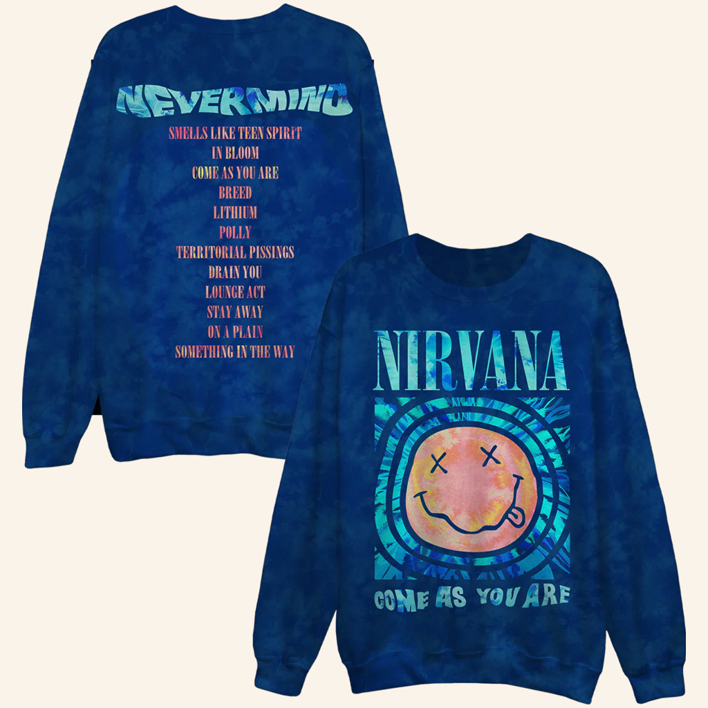 Nirvana Merch Come As You Are Nevermind Sweatshirt Best Christmas Gifts For Boyfriend-1 Nirvana Merch Come As You Are Nevermind Sweatshirt Best Christmas Gifts For Boyfriend-1