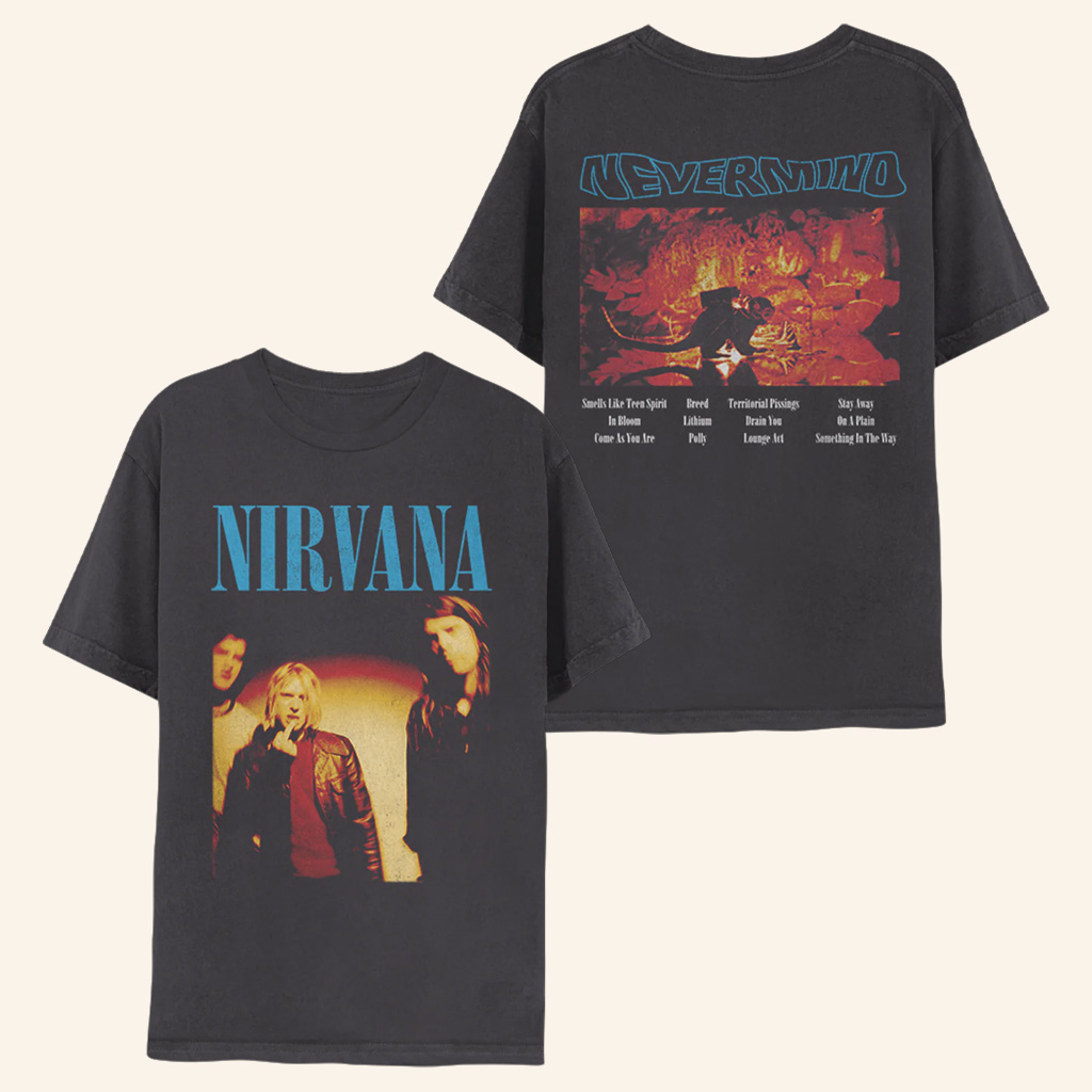 Nirvana Merch Dim Light Portrait T-Shirt Nevermind List Shirt Xmas Gifts For Fan-1