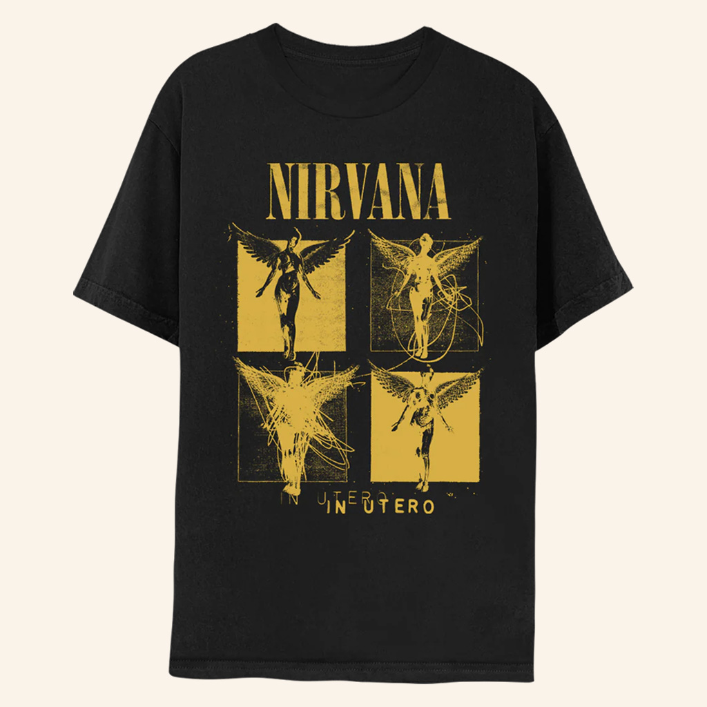 Nirvana Merch In Utero Sketch T-Shirt Christmas Present Ideas For Men-1