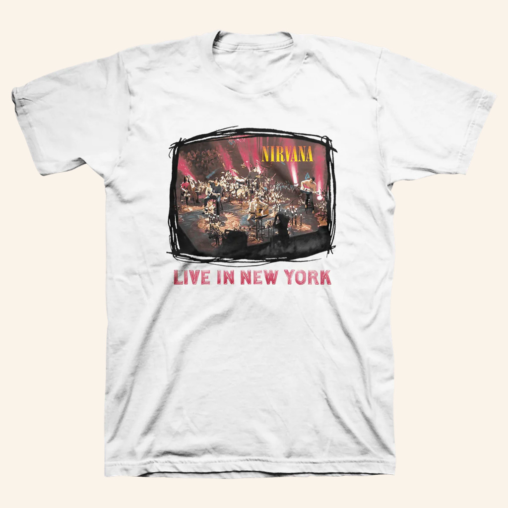 Nirvana Merch Live In New York T-Shirt Christmas Ideas For Brother-1