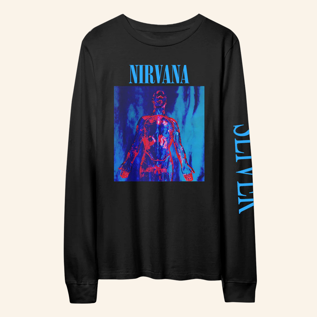 Nirvana Merch Sliver Long Sleeve Shirt Christmas Gifts For Guys-1 Nirvana Merch Sliver Long Sleeve Shirt Christmas Gifts For Guys-1