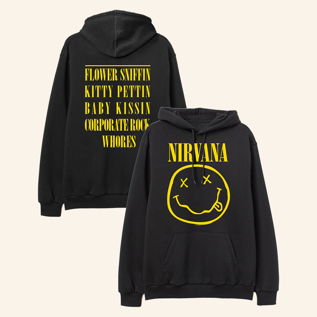 Nirvana Merch Smiley Flower Sniffin Hoodie Best Christmas Gifts For Wife-1 Nirvana Merch Smiley Flower Sniffin Hoodie Best Christmas Gifts For Wife-1