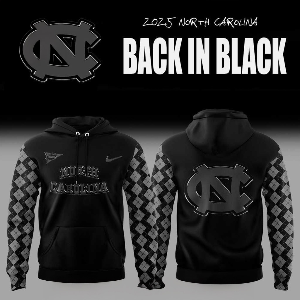 North Carolina Tar Heels Back In Black Hoodie Fan Merch Football Related Gifts-1 North Carolina Tar Heels Back In Black Hoodie Fan Merch Football Related Gifts-1