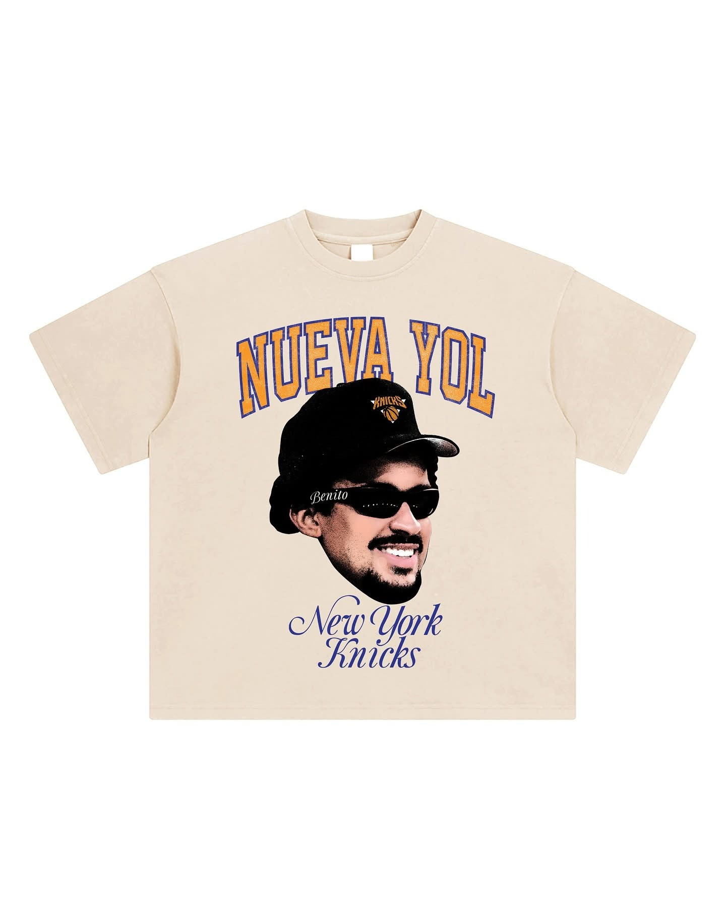 Nueva Yol Benito New York Knicks T-Shirt Bad Bunny Gifts For NY Knicks Fans-1 Nueva Yol Benito New York Knicks T-Shirt Bad Bunny Gifts For NY Knicks Fans-1