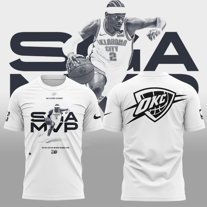 OKC Thunder X Shai Gilgeous-Alexander SGA MVP T-Shirt NBA 2025 Basketball Fan Merch-1 OKC Thunder X Shai Gilgeous-Alexander SGA MVP T-Shirt NBA 2025 Basketball Fan Merch-1