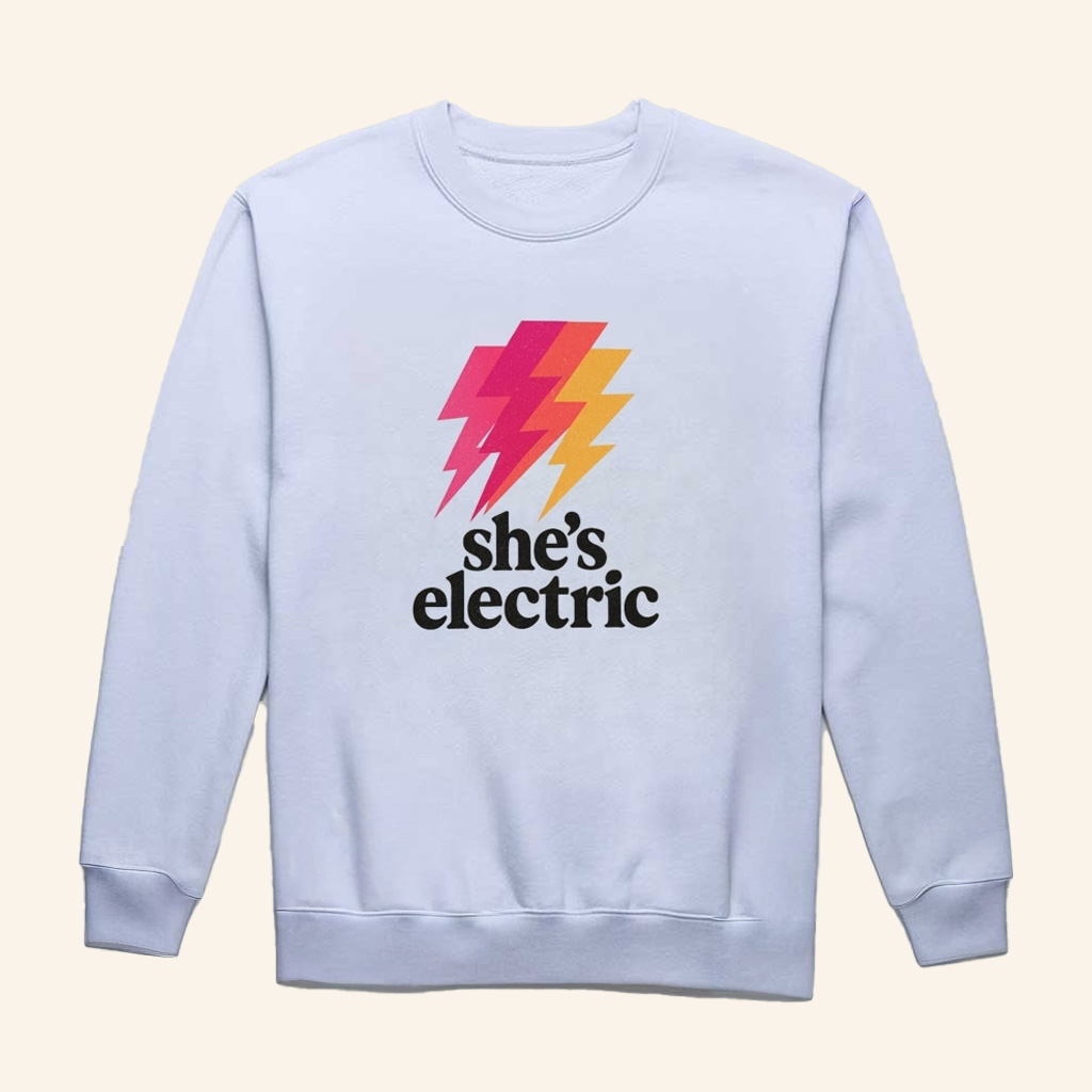 Oasis Band Merch She's Electric Sweatshirt Gifts For Someone Who Loves Music-1 Oasis Band Merch She's Electric Sweatshirt Gifts For Someone Who Loves Music-1