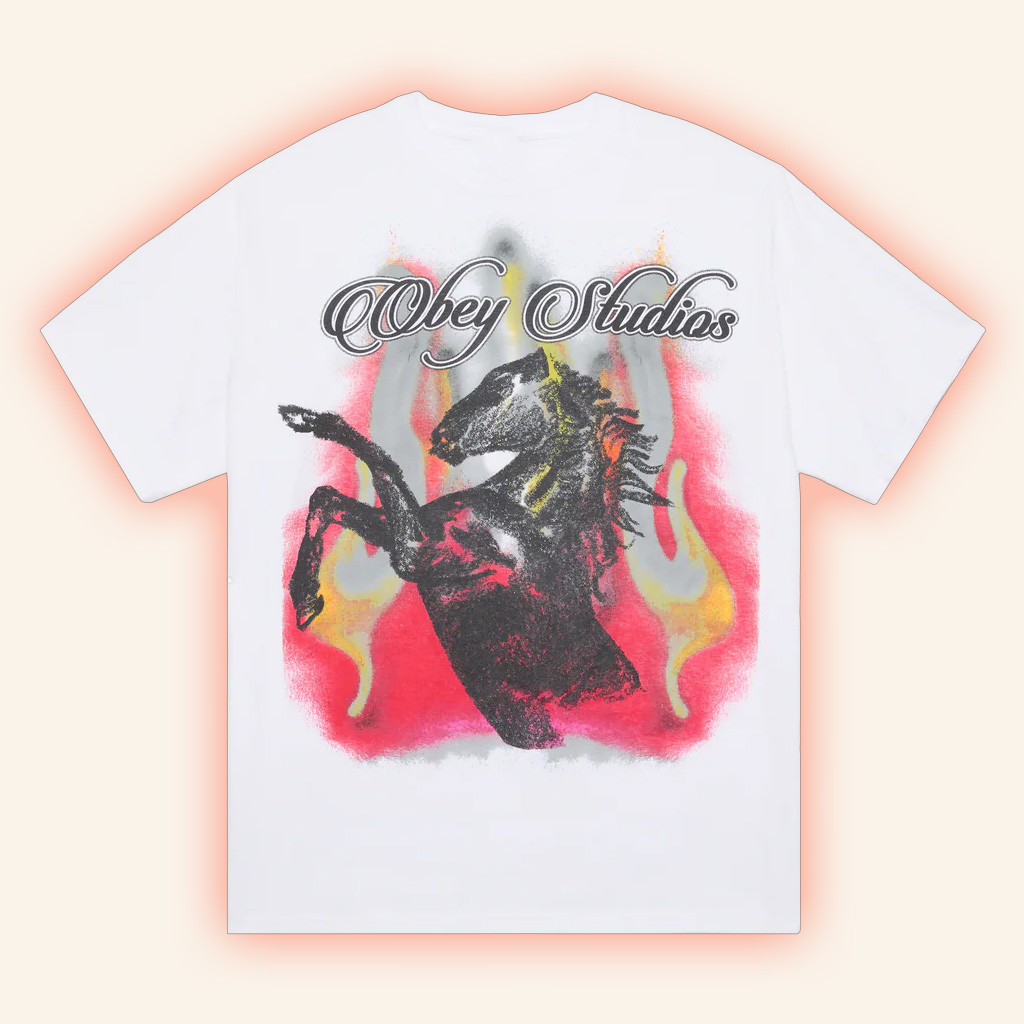 Obey Clothing Merch Obey Studios Horse Vintage T-Shirt Birthday Present For Husband-1