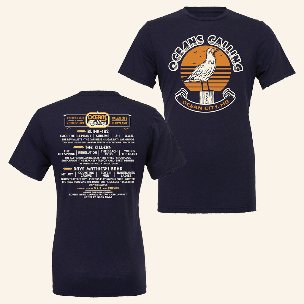 Oceans Calling Merch Seagull Lineup T-Shirt Christmas Gift Ideas For Friend-1