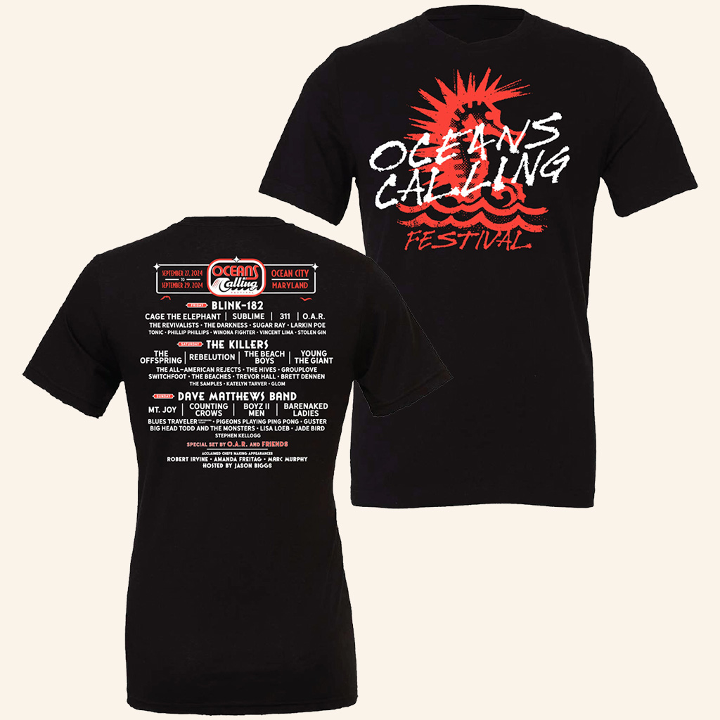 Oceans Calling Merch Seahorse Lineup T-Shirt Christmas Gift Ideas For Men-1