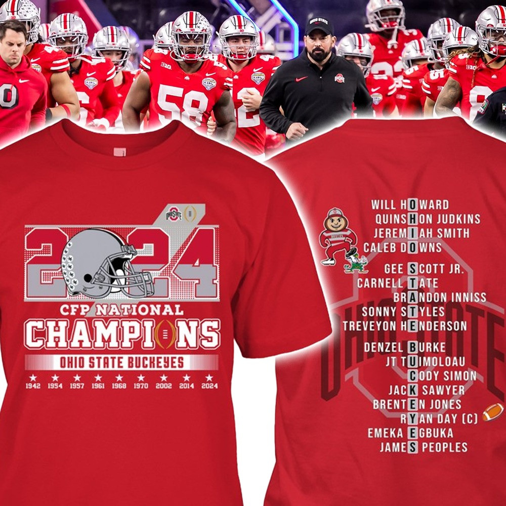 Ohio State Buckeyes 2024 CFP National Champions Shirt OSU National Championship Merch-1 Ohio State Buckeyes 2024 CFP National Champions Shirt OSU National Championship Merch-1