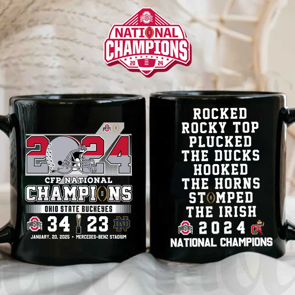 Ohio State Buckeyes CFP National Champions Mug Walked The Dogs Buckeyes Merch Gifts-1